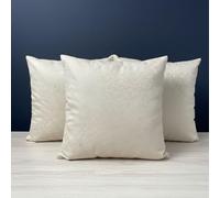 Seechoo Set of 2 45x45 cm - Luxury Cushion Covers 45 x 45 for sofa cushions/living room accessories -Decorative Pillowcases Beige Cream - Machine Washable Invisible Zipper Jacquard Style (Design 4)