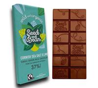 Seed and Bean Cornish Sea Salt & Lime Organic Milk Chocolate Bar (37% Cocoa) - 10 x 75g Bars