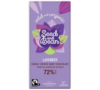 Seed and Bean Organic Extra Dark Chocolate Bar - Lavender - 85g