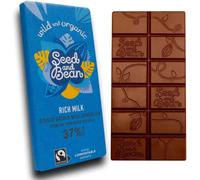 Seed and Bean Organic Rich Milk Chocolate Bar 75g-10 Pack