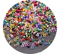 Seed Beads 1.5mm 2mm 3.0mm 4mm Glass Rice Beads, Handmade DIY Jewelry and Clothing for Embroidery(Color 1,4mm 10g 144pcs)
