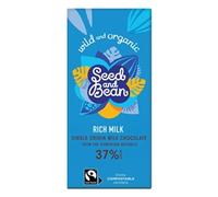 Seed&Bean 75g Plain Milk 37% Org & FT [Pack of 10]
