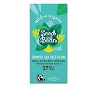 Seed&Bean 75g Rich Milk 37% with Sea Salt & Lime Org & FT [Pack 10]