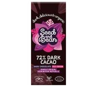 Seed & Bean Organic Extra Dark Choc 72% Trinitario Bar 75g