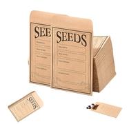 Seed Envelopes, 60 Pcs Kraft Paper Small Brown Envelopes, Reusable Self-Adhesive Seed Packets for Seed Storage and Collecting, Blank Label Surface for Coins, Beads, Stamps