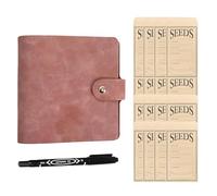 Seed Envelopes, Seeds Packets, 100 PCS Seeds Storage for Seed Saving and Organization with Oil-Based Dual-Tip Pen, Grid-Style Collection Book Included