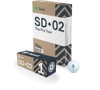 Seed Golf SD-02 The Pro Tour Golf Balls, 4-Piece Cast Urethane Tour Ball, Stable Flight for Windy Conditions, White, One Dozen