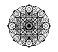 Seed of Life Symbol sac Geometry Sign icon Geometry Mystic Alchemy Mandala Engraving Decals 42x42cm Tattoo Culture Black