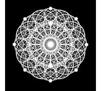 Seed of Life Symbol sac Geometry Sign icon Geometry Mystic Alchemy Mandala Engraving Decals 67.2x67.2cm Art Decoration White