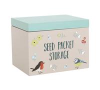 Seed Packet British Birds Storage Box Something Different Beige One Size