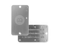 Seed Phrase Storage, Crypto Steel Metal Secure Bitcoin Wallet, Private Key Recovery Cold Storage Backup, 24 Words Compatible with BIP39 Hardware Wallets as Gifts