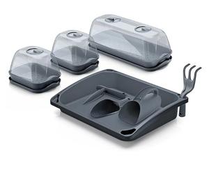Seed Propagator Kit 14 in 1 Mini Greenhouse Tray Vented Lid Seed Starter Set