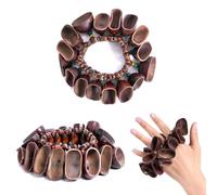Seed Sound Bracelets and Anklets, Sound Healing Instruments, Ideal for African Drum Accompaniment, with Nut - Based Wrist Bells,Natural Percussion Instrument Accessories (Brown)