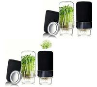 Seed Sprouting Jar Kit,Wide Mouth Mason Jars with Sprout Lid,Blackout Sleeves,Sprouting Jar Stand,Tray,Sprouts Growing Kit for Growing Bean,Idea Gift for Home Gardeners,Health Enthusiasts