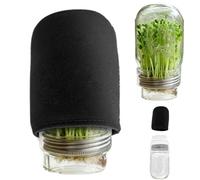 Seed Sprouting Jar Kit, Wide-Mouth,Sprouts Growing Kit with Screen Sprout Lid, Blackout Sleeves, Drain Cover, Effortlessly Grow Organic (1Pcs)