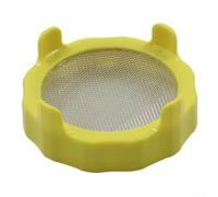 Seed-Sprouting Lid For Jars Plastic Germination Cover With Stainless Steel Screen Improves Air Circulation And Drainage For Growing Bean Sprouts(yellow)