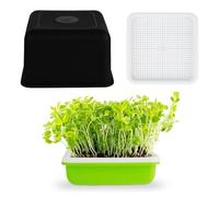 Seed Sprouting Trays, Large Capacity Germination Tray, Planter Box Greenhouse Germination Kit, Reusable Propagators Trays with Drainage, Saucer, Lens Hood for Greenhouse Grow