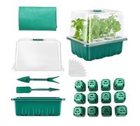 Seed Trays - ABS 19.5 x 16 x 12 cm, Mini Greenhouse Growing Kit for Germ Growing, Plant Germination Kit, Propagation Kit for the Garden, for Transplanting Vegetable Flowers Indoors