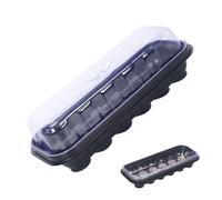 Seed Trays - Growing Starter Tray, Reusable Seed Trays With Lids, Seedling Starter Tray,12-Cell Propagator Trayy |Germination Trayss Kit For Greenhouse Garden Yard Farm Vegetable Flower Grower