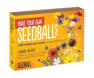 SEEDBALL Seed Bomb Making Kit with Bee Friendly Wildflower Seed Mix 40-60 Balls | Make Your Own Kit | Eco Friendly Grow Your Own Kits for Children, Gardening Gifts for Women, Men, & Kids