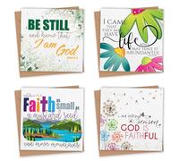 Seeded Christian Cards for all occasions, 4 Plantable Scripture Cards with Envelopes, blank inside, Eco-friendly & Biodegradable - Just Cards Direct