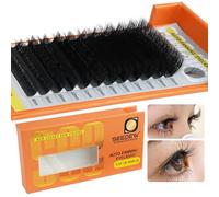 SEEDEW 3D Autofan Lashes, 0.05 LB Curl 8-15mm, Multilayer Volume Eyelash Extensions, Auto Fanning, Natural Individual 5/6/8/10D Lashes for Lash Artists Professional Use Only(0.05-LB-MIX8-15mm-Black)