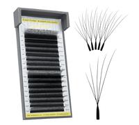 SEEDEW 5D TiltSpire Lash Extensions, XF5D 0.07mm C MIX8-15mm 16 Rows/Tray, SlantFlying/Fox 5D, Cool Soft Lightweight Eyelashes Grafting for Lash Artists, Beauty Salon(Matte Black-0.07-C-MIX8-15mm)XF5D