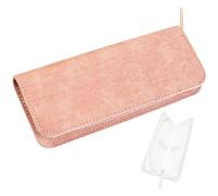 Seedew Lash Tweezers Organizer, Eyelash Extension Tweezers Bag, Soft PU 5 Positions Portable Dustproof, Individual Zipper Storage Case Box for Tweezers, Makeup Brush, Slender Small Tools(Pink), Pink,