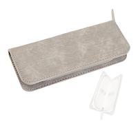 Seedew Lash Tweezers Organizer - Portable Eyelash Extension Tweezers Case with 5 Positions, Soft PU Leather, Dustproof, Individual Zipper Storage for Makeup Brush, Slender Small