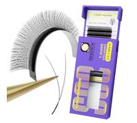 SEEDEW Single Tip 2D Y Lash Extensions, 0.07mm D Curl MIX8-15mm 12 Rows/Tray, PBT Soft Natural False Eyelashes Grafting for Beginner/Tech Artist, Beauty Salon(Matte Black-0.07-D-MIX8-15mm)