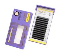 SEEDEW YY Lash Extensions, 0.05mm D Curl 12mm 12 Rows/Tray, Y Shape Long Flat Stem, Korean PBT Soft Natural False Eyelashes Grafting for Beginner/Tech Artist, Beauty Salon(Matte Black-0.05-D-12mm)