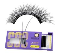 SEEDEW YY TiltSpire Lash Extensions, XFYY 0.07mm D MIX8-15mm 16 Rows/Tray, SlantFlying/Fox YY, Cool Soft Lightweight Eyelashes Grafting for Lash Artists, Beauty Salon(Matte Black-0.07-D-MIX8-15mm)XFYY