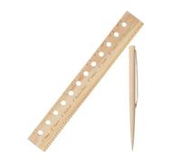 Seeding Garden Template - Spacer Tool Seeder Planting Ruler with Holes | Wooden Plant Ruler | Plant Dibber Spacing Template Wooden Accurate Gardening Tool for Vegetable Gardens