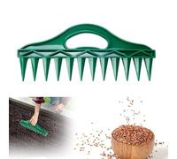 Seeding Hole Puncher, 12-Hole Seed Planter Tool, Manual Transplanting Dispenser Soil Hole Puncher,Fixed-Spacing Garden Dibber Soil Digger Gardening Hand Tool for Planting Vegetables,Flowers