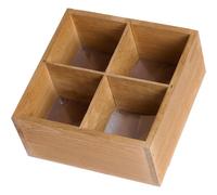 Seedling & Herb Plant Cubes Plant Container Cube 4 X 1 L - Wood With Quellerde