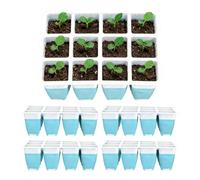 Seedling Tray - 5 Pieces 60 Cells, Reusable Starter Trays, Square Plant Containers, Gardening Nursery Set | Provides Easy Planting for Indoor and Outdoor