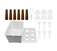 Seedling Tray,6-Cell Cover Greenhouse Propagator | Plant Starter Germination Trays - for Flowers Vegetables Indoor Dorm Office Balcony Lawn Garden Yard
