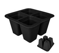 Seedling Tray - Germination Container, Seedling Cultivation Tray | Features for Germination Aid with Silicone Structure with Four Compartments, Flexible Material That Helps the Plant Growth Process
