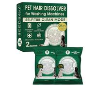 Seedshub Pet Hair Dissolver for Washing Machine, 96.7% Dissolution Rate, Pet Hair Remover for Laundry, Dog Hair Remover for Laundry, 2 Sachets, Use Self/Tub Clean Mode