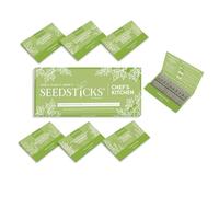 Seedsticks Chef Herb Garden Kit - 6 Culinary Herb Seed Collection - Grow Basil Parsley Rosemary Thyme Dill & Rocket - Tear Plant Grow Indoor Growing Kit