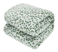 SEEGU Cheetah Fleece Blanket Throw Blanket Cozy Warm Plush Leopard Blanket Green Lightweight Blankets for Couch, Sofa, Bed, Camping, Travel 40x50inch (BP-26)