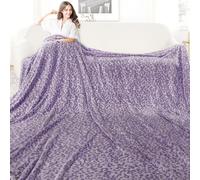 SEEGU Cozy Blanket Purple Super Soft Blanket King Size Plush Throw Blankets for Bed
