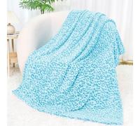 SEEGU Flannel Blanket Throw Soft Fleece Blankets Warm Throw Blankets for Couch, Leopard Blue, Throw Size 50'' x 60'' (130 x 150 cm) (BP-18)