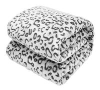 SEEGU Flannel Blanket Throw Soft Fleece Blankets Warm Throw Blankets for Couch, Leopard Grey, baby size 40'' x 50'' (100 x 130 cm) (BP-11)