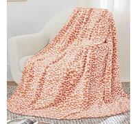 Orange Blanket Women Soft Fleece Blankets Lightweight Coral Fuzzy Warm Throw Blanket Home Decor Stuff for Couch Bed Sofa 50"x60"