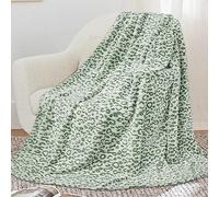 SEEGU Sage Green Blanket Soft Cozy Olive Green Lightweight Fuzzy Blankets and Throws for Travel, Camping, Sofa Bed 50"x60"