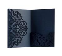 SEEHA 50pcs Wedding Invitations Card Personalised Laser Cut Wedding Invitation Card Covers Customize Favors Business Greeting Card Wedding Decoration Party Supplies(Black)