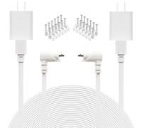SEEHOM 2 Pack Charger Replacement for Arlo Pro and Arlo Pro 2 Camera 25ft/7.6m Power Adapter Indoor Outdoor Charging Cable Weatherproof Cord 5V Flat White，Micro USB