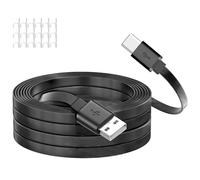 SEEHOM USB A to USB C Cable for Home Security Camera Power Extension C Type Charger Cord Indoor Compatible with CCTV Yi Home Cam Outdoor Long Wire 33FT 10M Black