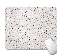 Seeing Stars Red, White & Blue Texture Mouse pad, Square Waterproof and Anti Slip Mouse pad for Office laptops